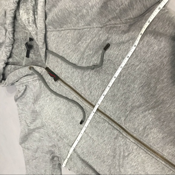 Gucci Gray hoodie zipper Sz L - Picture 3 of 8